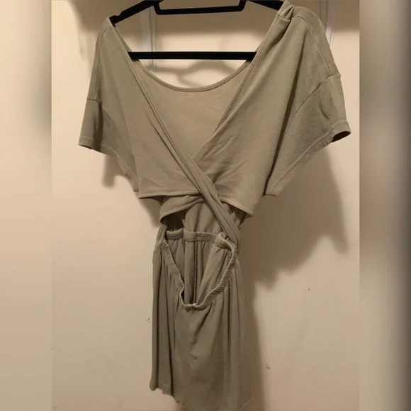 Free People Easy Street wrap romper in green XS - Picture 9 of 10